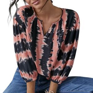 Anthropologie Corey Lynn Calter Annika Blouse‎ Black/Peach Size XS NWT